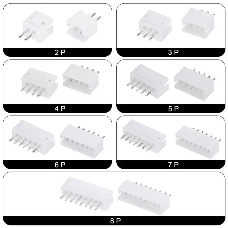 XH2.54 2pin 3pin 4pin 5pin 6pin 7pin 8pin 2.54mm Pitch Terminal Male Female Kit / Housing / Pin Header Wire Connector Adaptor