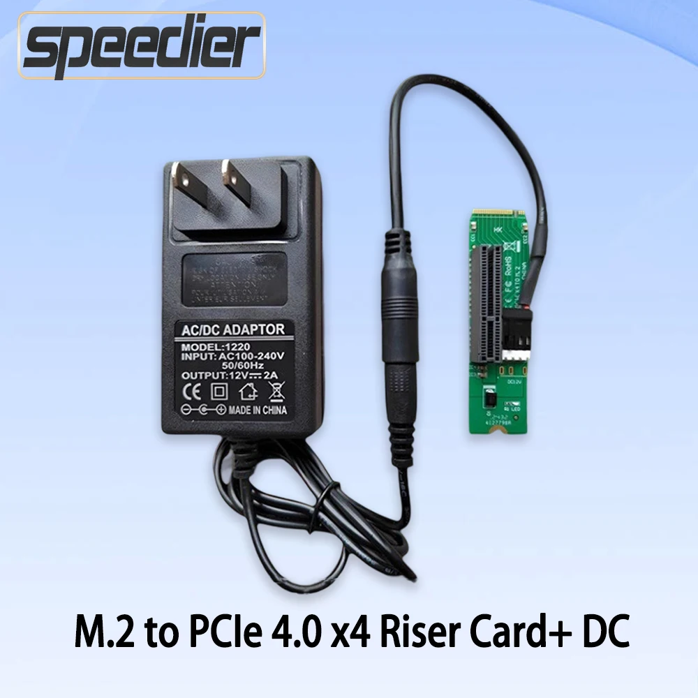 M.2 To PCIe Adapter Card  Supply Available Graphics Card Compatible External DMA for LaptopData Acquisition,with DC 12V/2A Power