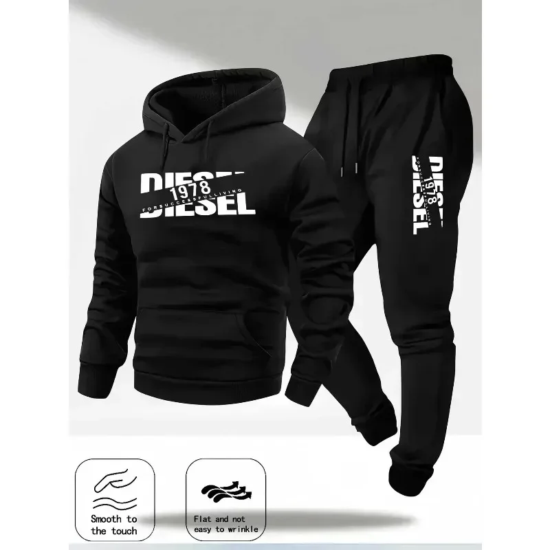 

2025 popular autumn and winter new hooded sportswear sportswear fashion hooded sportswear casual sportswear and pants two in one