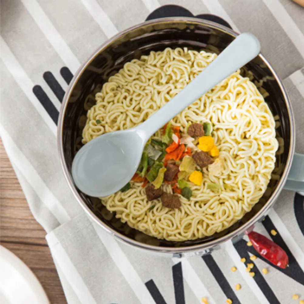 Insulated Lunch Box With Spoon Stainless Steel Double Layer Food Container For Soup Noodles Rice Bpa Free Portable Storage