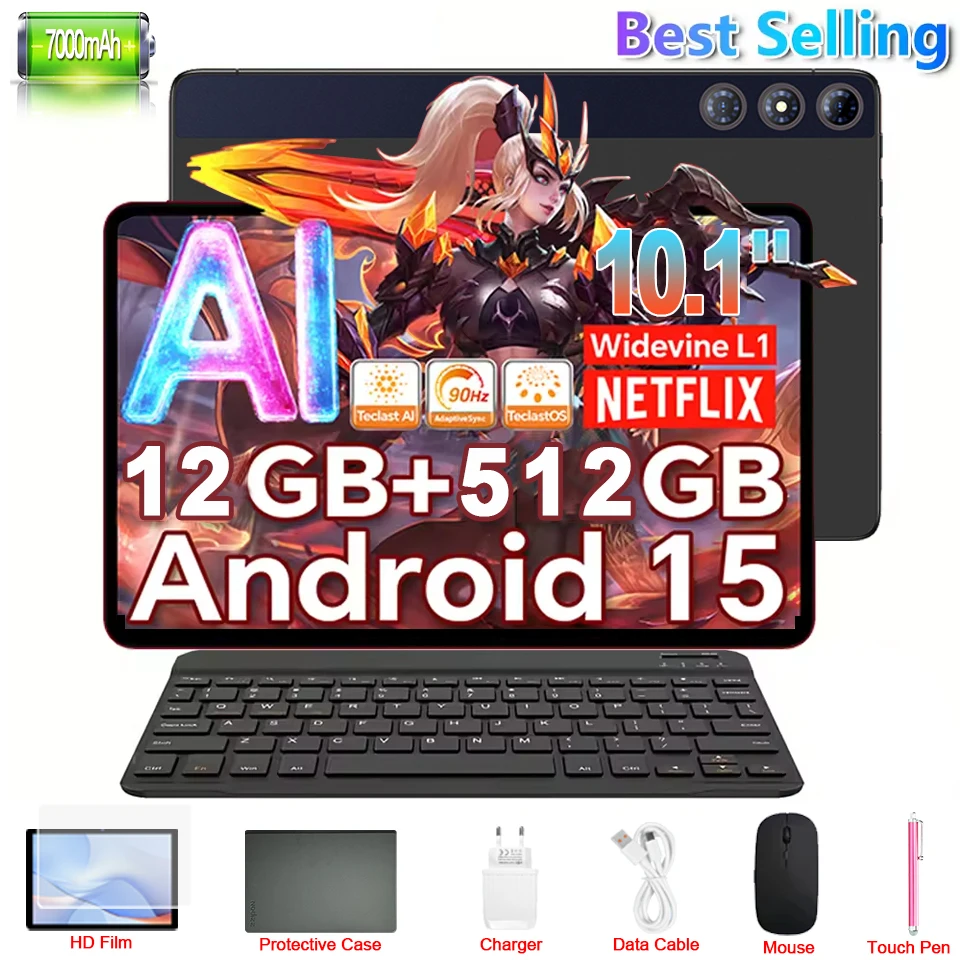 

Глобальная версия 2025 Xioaml Pad 15 Pro Планшет Android 14 MT6737 10,1 "HD 12 ГБ + 512 ГБ 7000 мАч 5G Dual SIM Bluetooth WiFi GPS Планшет