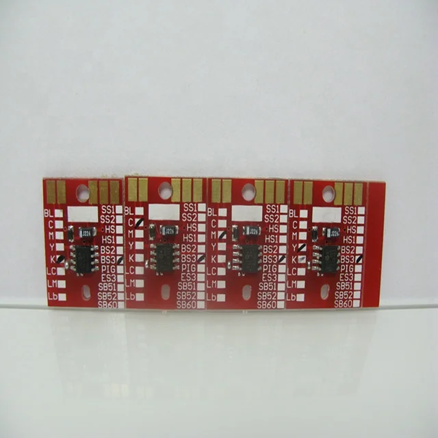 For Mimakis BS3 red ink cartridge chip is permanently compatible with JV33 JV5 CJV30 TS3 TS34 TS5 eco-solvent inkjet printers