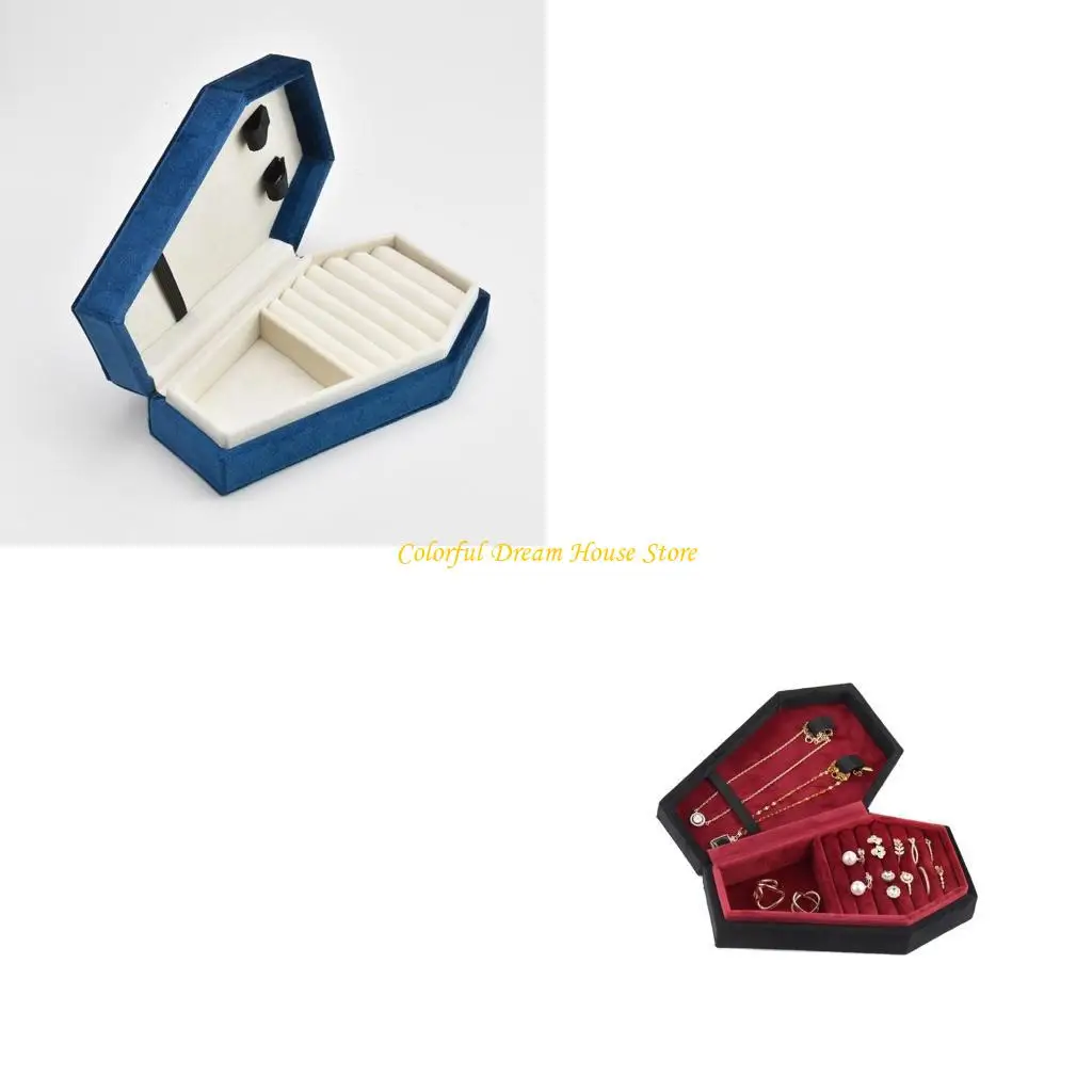 

Coffin Jewelry Storage Box Earring Ring Necklace Holder Display Box