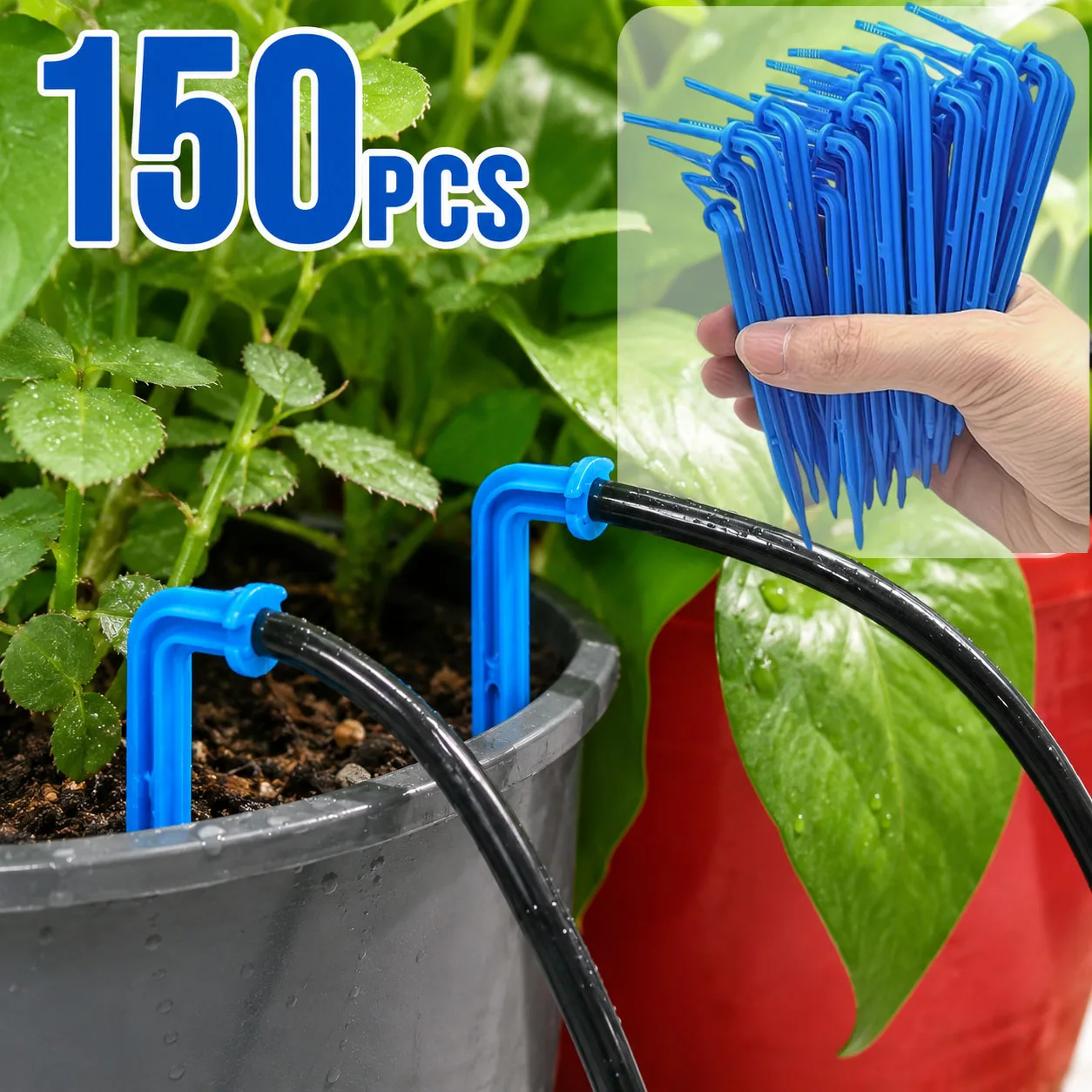 15-150 Stück Gewächshaus-Mikro-Tropfbewässerungsset, Biegsame Pfeiltropfer, Selbstbewässernde Spikes, Gartenschlauch-Wassersparsystem-Werkzeuge