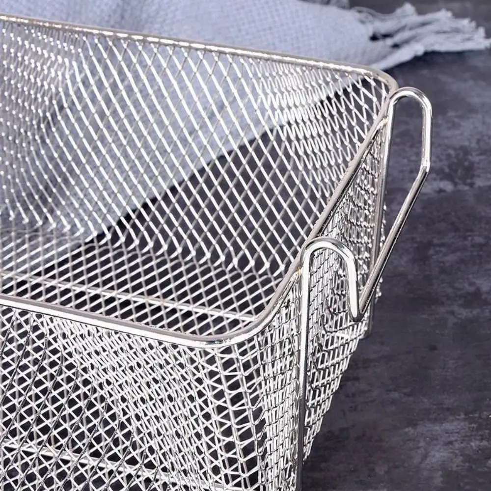 

Detachable Handle Deep Fryer Stainless Steel Nonstick Fryer Basket Hanging Design Easy To Store Camping Cookware Set Gathering