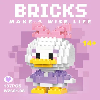 Disney 108 style Stitch LinaBell Hello Kitty Building Blocks Princess Cartoon Figrues Bricks Children's Assembly Toys Model Gift 23