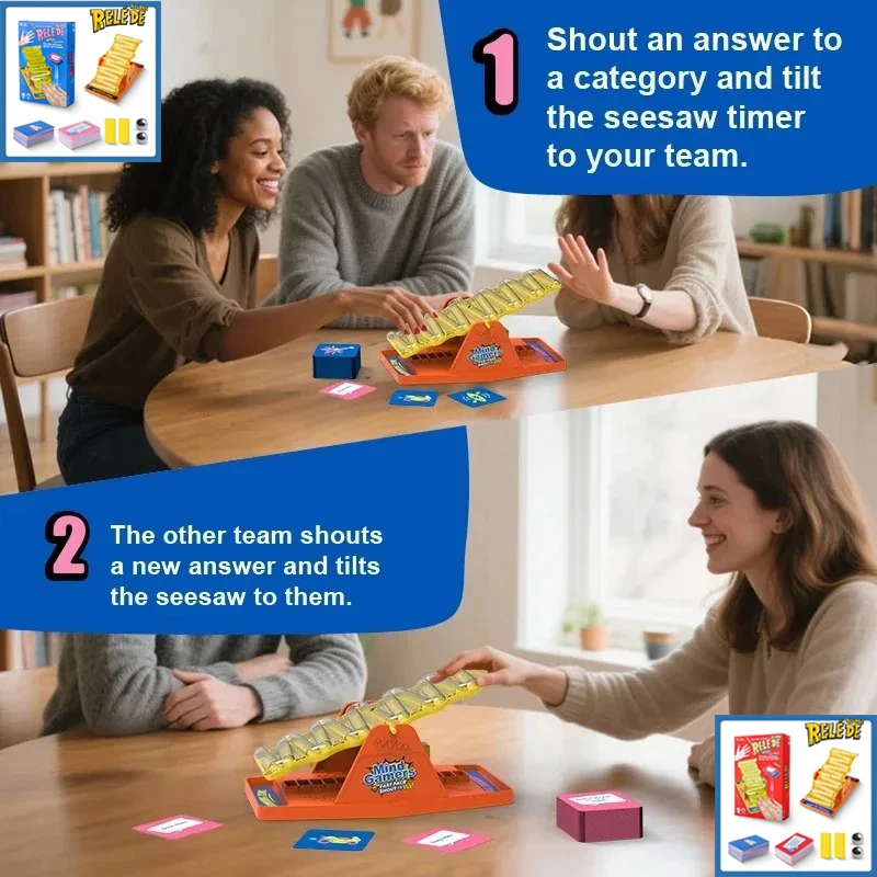 

Tilt n Shout Shake Stilt Board Chessboard Multiplayer Interactive Answering Desktop Toy Game Family Party Board Games Kid Toy &&