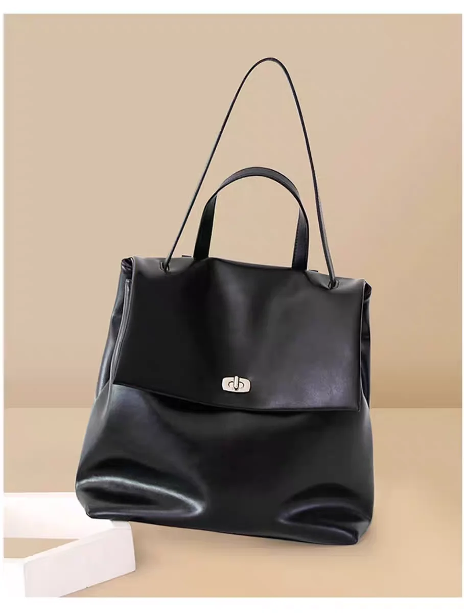 Vintage leather backpacks for women, anti-theft and waterproof design, large shoulder fashion bag, portable, leather material