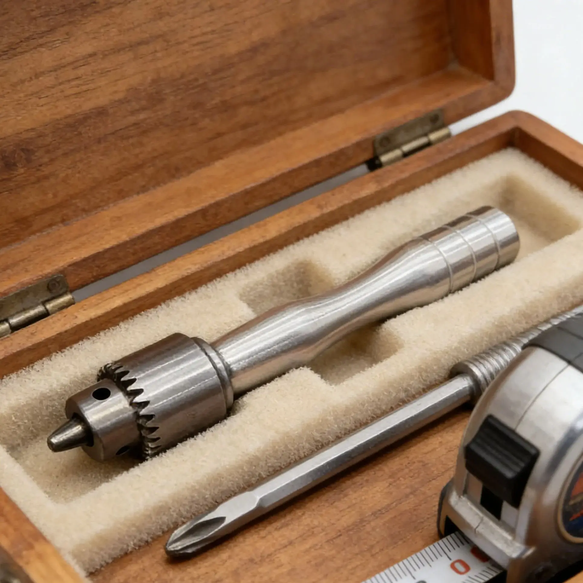Watch Repair Tool Steel Collet Aluminium Alloy Lightweight Handle Wheel Axle Screw Head Handle Drill Bit Clamping Tool