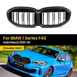 Front Nier Bumper Grille Real Dry Carbon Fiber Hood Grills Voor Bmw 1 Serie F40 Hatchback 2021-IN Auto Vervanging Deel