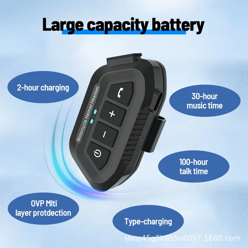 Motorcycle Helmet Bluetooth Headset LX2 Bluetooth 5.3 Noise Reduction Long Standby HiFi Stereo Wireless Moto Riding Earphone