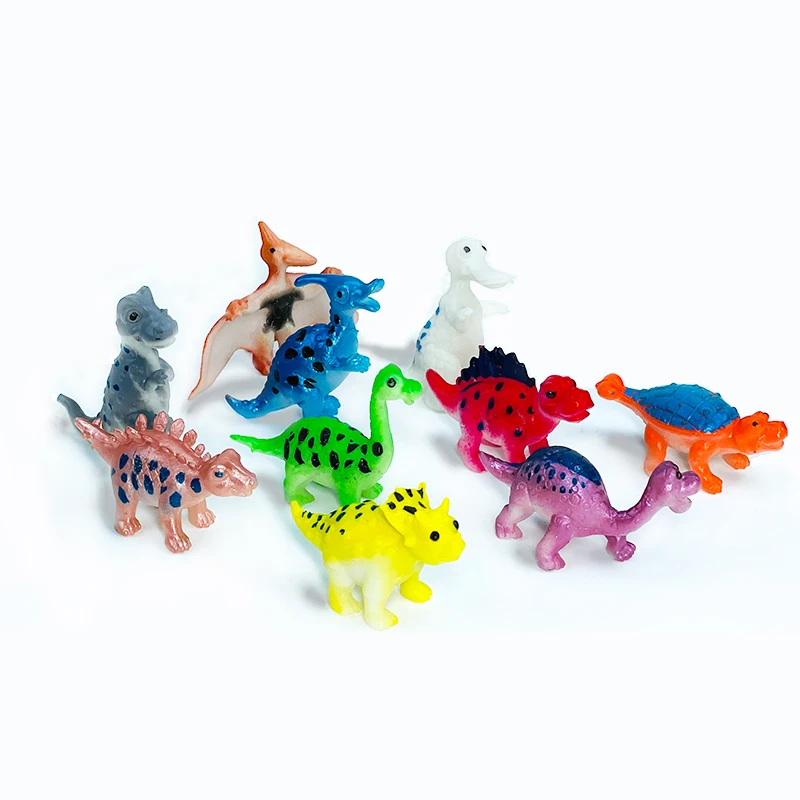 10Pcs/Set Mini Simulation Animal Dinosaur Model Stegosaurus hadrosaur Tyrannosaurus Figures Kids Cognitive Educational Toys