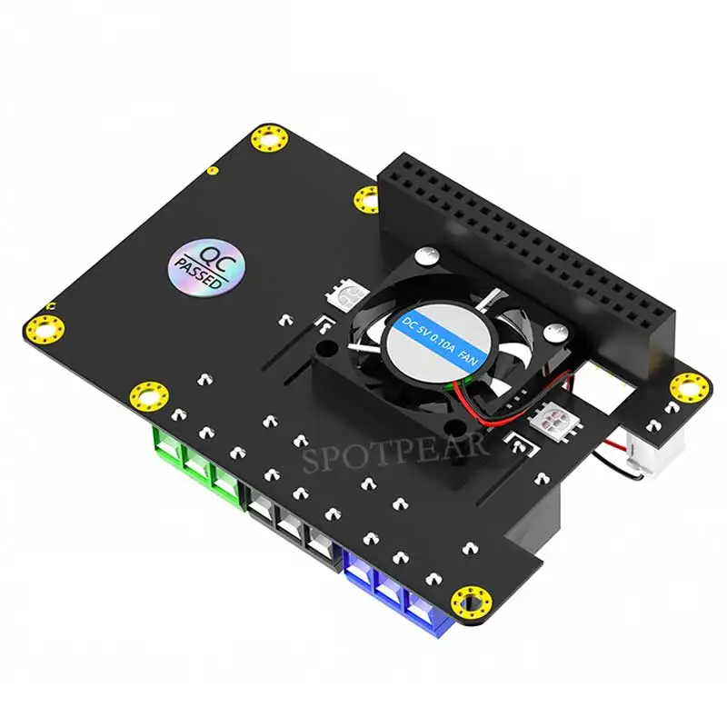Raspberry Pi Power  with Cooling Fans And RGB-LERelay Board Expansion Module