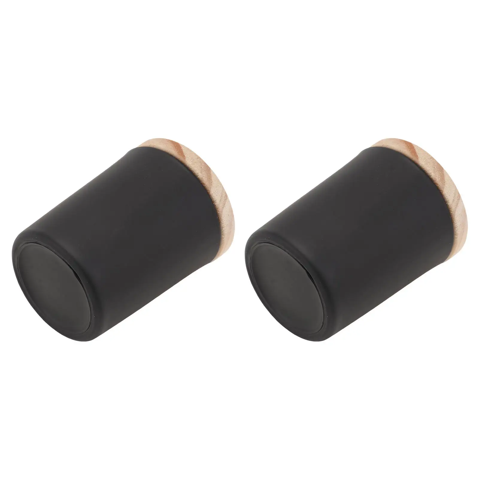 

2PCS Anti-Slip Cups Clear Glass Jars for Scented Making Mini Tin Black Office Yoga Aromatherapy