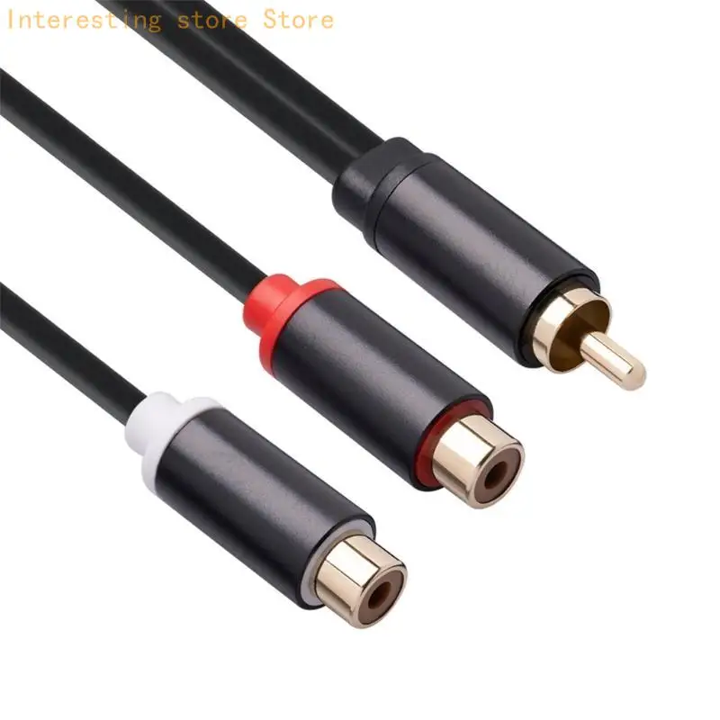 RCA-Stecker auf RCA-Buchse, Stereo-Kabel, Y-Stecker, 1 bis 2 RCA-Adapter 55KC – Detail 4