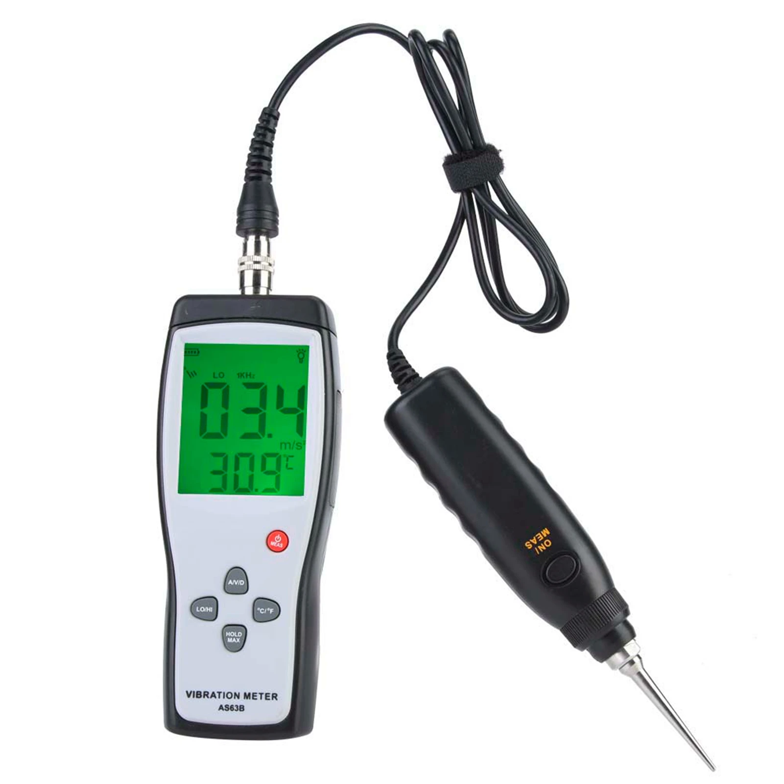 Trillingsanalysator Tester LCD-trillingstester Meter Vibrometer Gauge Analyzer Trillingstester AS63B Trillingsmeter Vibrometer