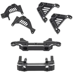 CNC Aluminum Front Rear Shock Absorber Bracket Bumper Mount for 1/6 RC Crawler Axial SCX6 Jeep JLU Wrangler Upgrade Accessories