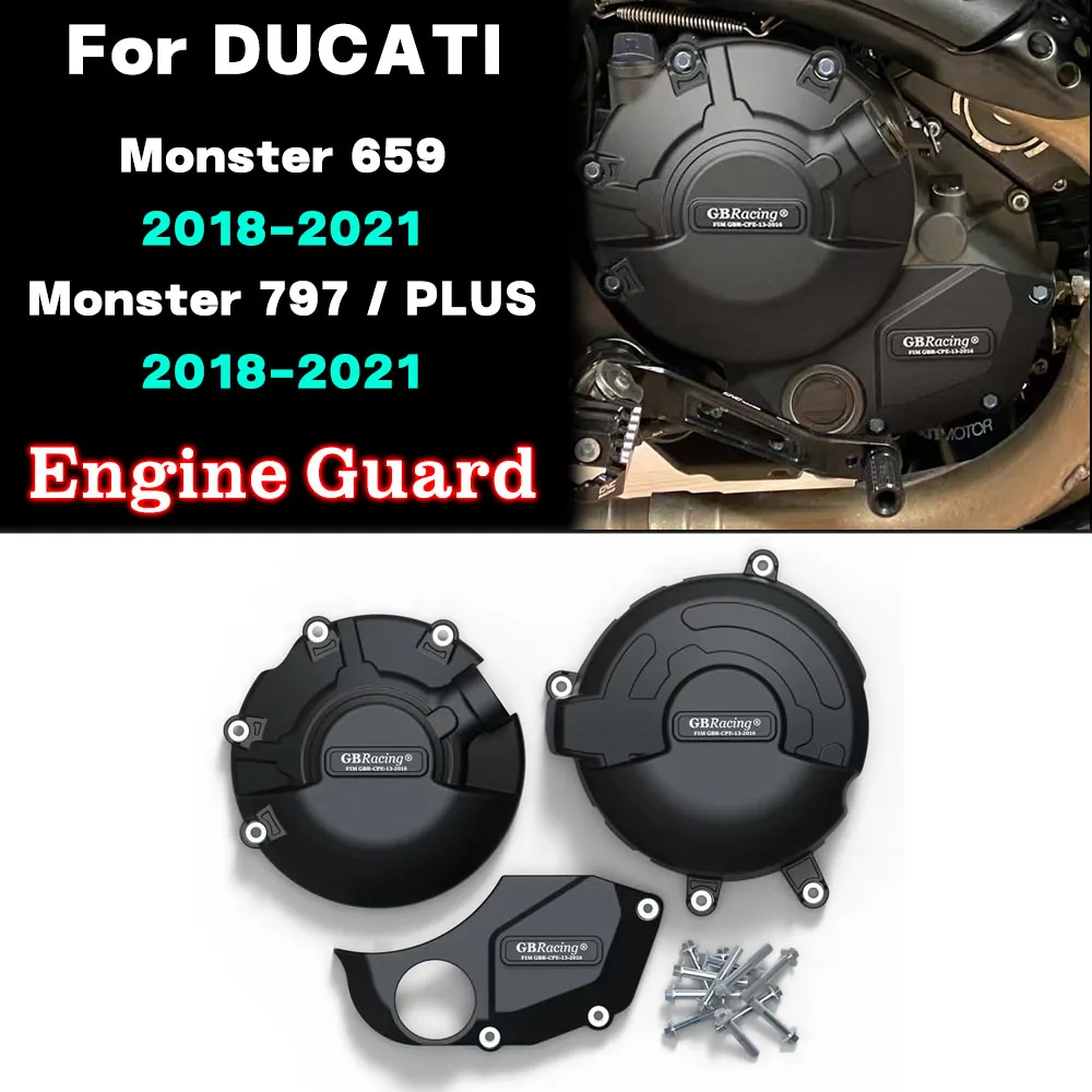 

FOR DUCATI Monster 659 797 / Plus 2018 2019 2020 2021 For GBRacing Motorcycles Engine Protective Cover