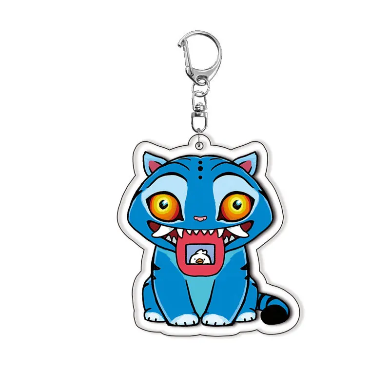 Dessin animé Huntrix Saja garçons Derpy tigre acrylique k-pop chasseurs de démons tigre porte-clés anneau porte-clés bijoux Fans cadeaux