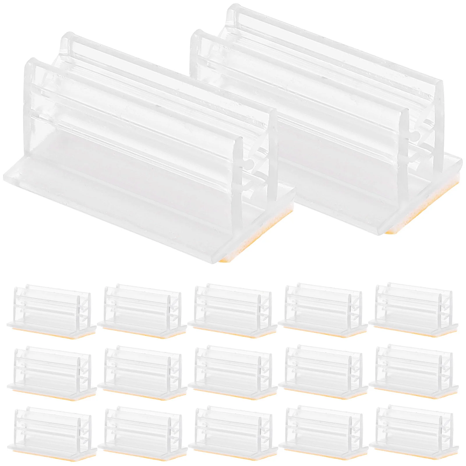 

50 Pcs Self Adhesive Sign Holder Tag Picture Holders for Tables Support Name PVC Guard Mini 0 98x0 55x0 45 Inch