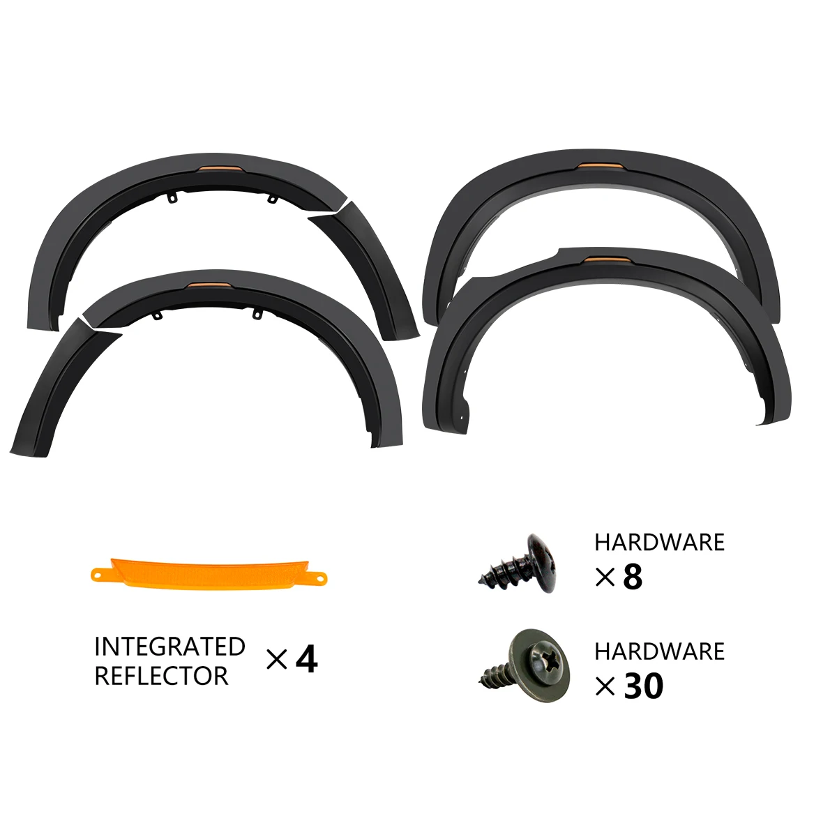 Fender Flares Wheel Arch with Reflector Fit for Isuzu D-max 2020 2021 2022 2023 2024 Matte Black Car Parts Exterior Accessories