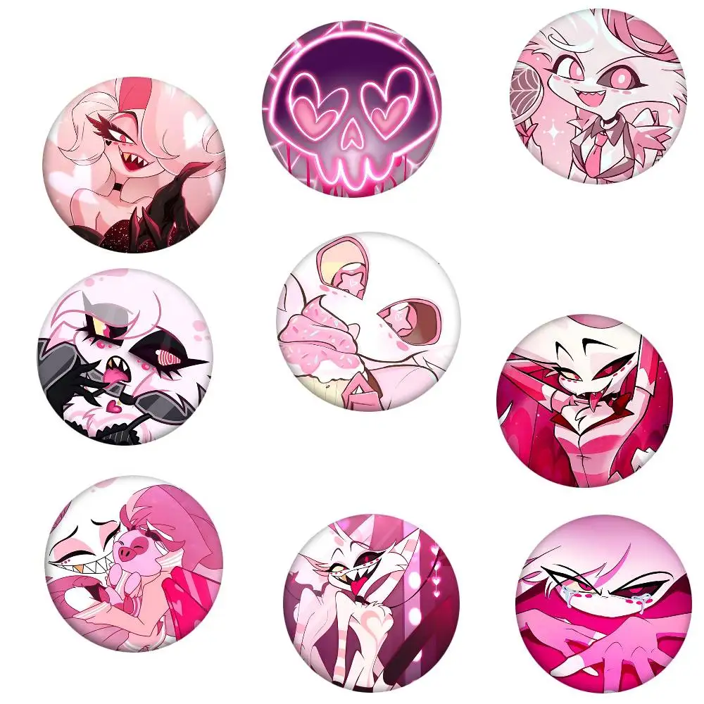 Anime A-Angel Dust Round badge lapel pin backpack clothing jewelry accessories gift brooch