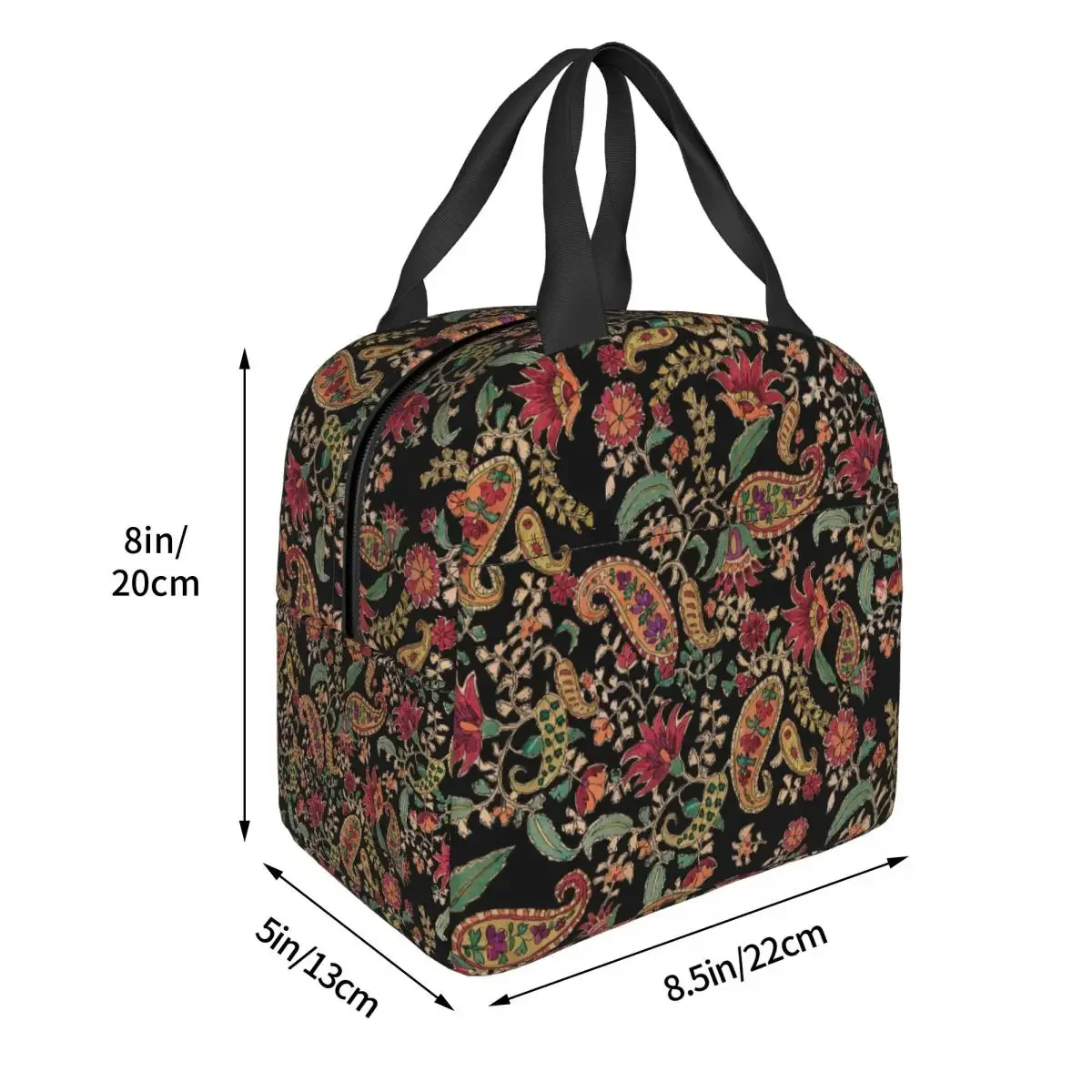 Flower Lunch Bag Waterproof Insulated Oxford Cooler Bags Thermal Cold Food Travel Lunch Box for Women Girl