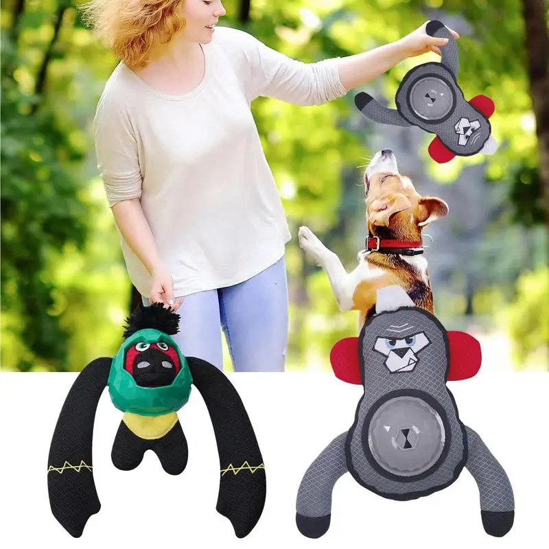 Food Dispensing Toys for Puppies Gorilla Shape Dog Treat Dispensing Toys Funny Chewing Toys with Sound Puppy Treat Dispenser for