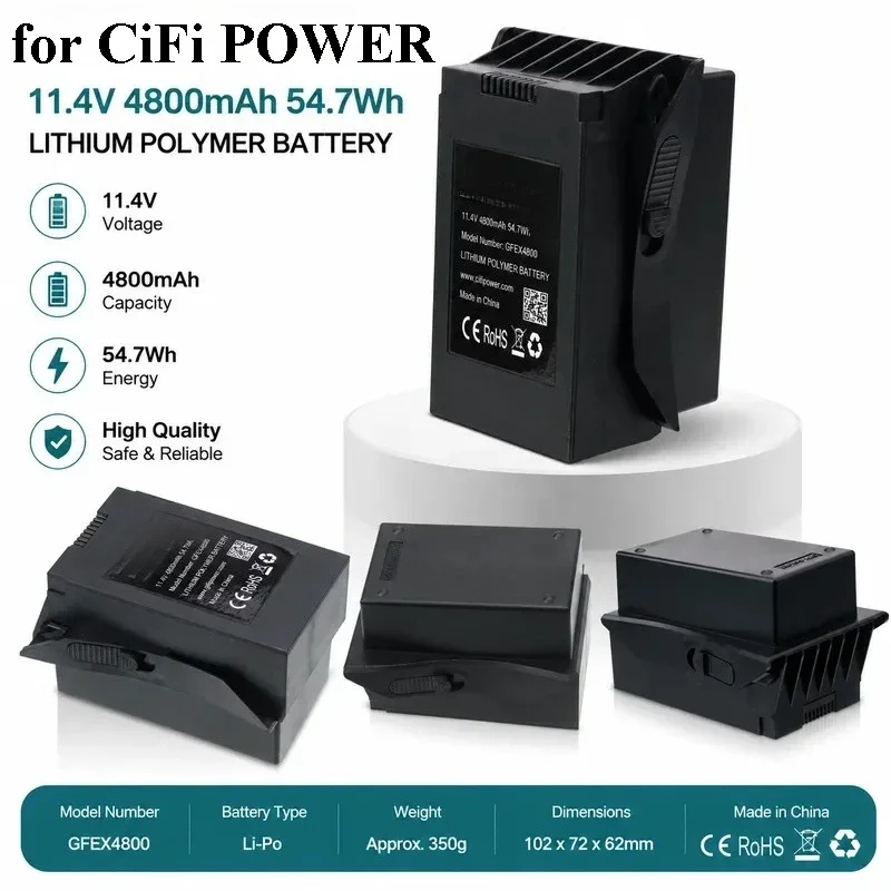 [New] 11.4V 4800mAh Battery for Eachine EX4 Pro JJRC X12 CFly Fa