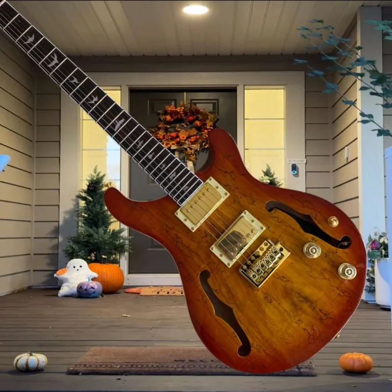 PRS SE Hollowbody II Electric Guitar LT Humbucker Fixed Bridge 3 Color Sunburst Flame Maple Top Jazz Rock Blues Collector