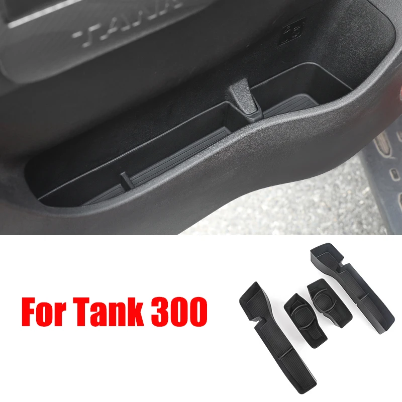 Car Door Storage Box Modification Accessories for Great Wall Tank 300 23+ Models Door Slot Mat Door underneath Storage Items