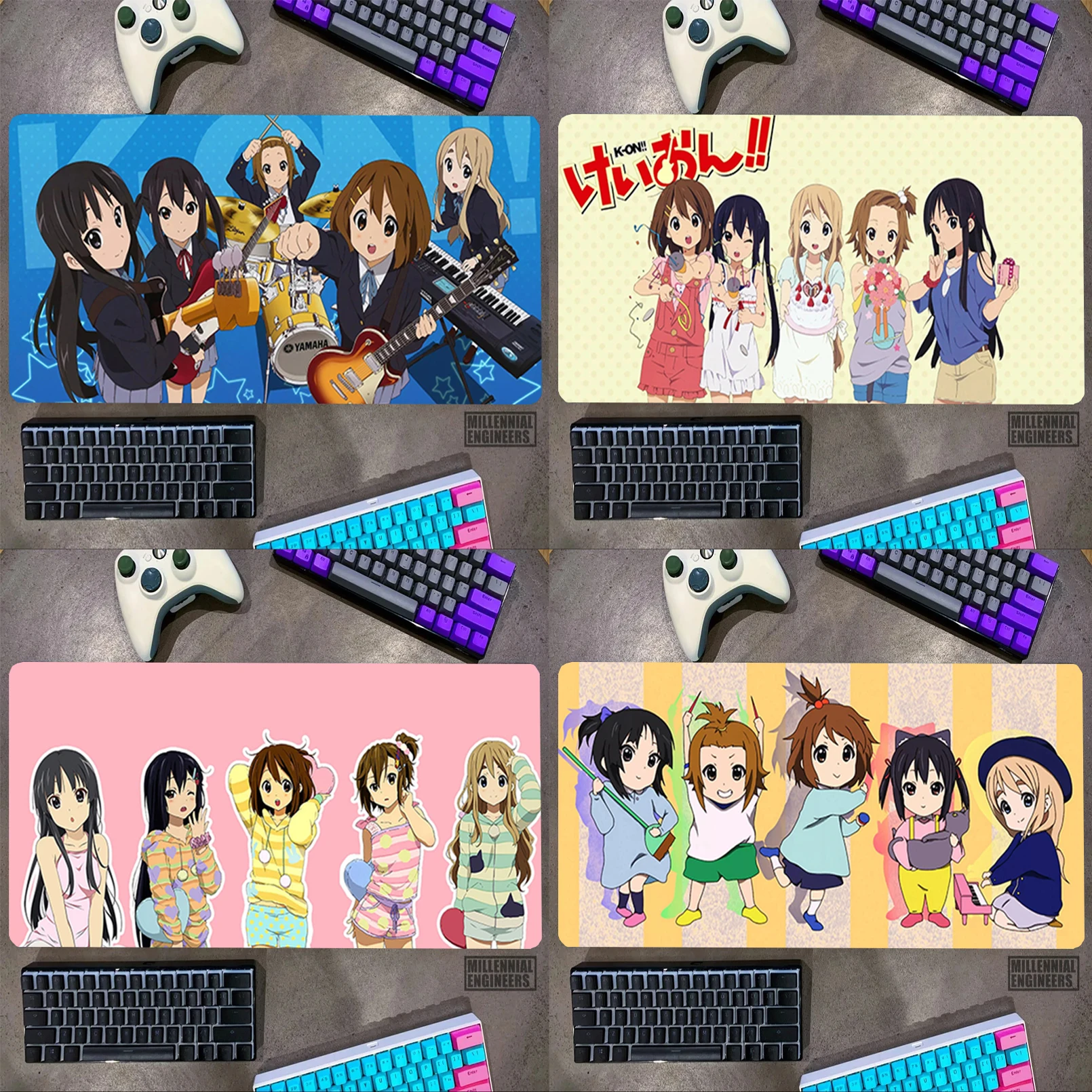 K-ON Anime HTT Band Mouse Pad Desk Mat Keyboard Mousepad Gamer Office Accessories Big Mousepepad Gaming Mats Extended Large Xxl