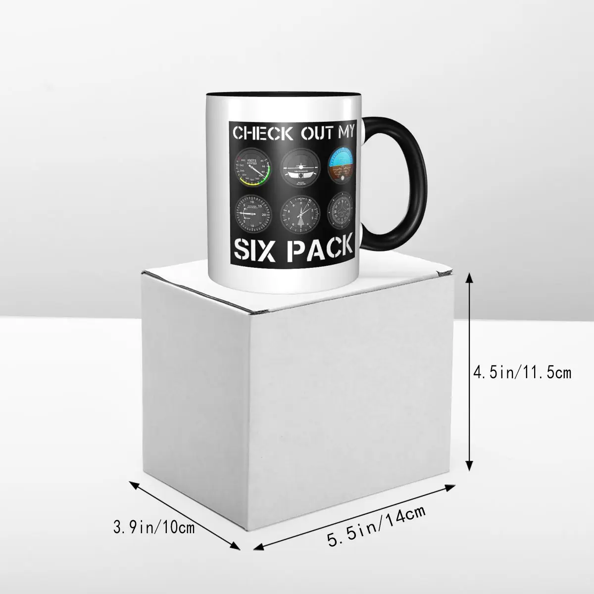 مضحك الطيار الأعلى طائرة ستة حزمة أدوات الطيران القدح مضحك أكواب القهوة السيراميك أكواب الشاي كوب حليب درينكوير هدايا للأصدقاء