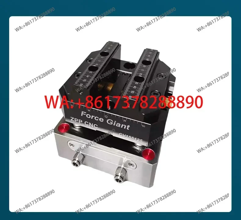 Pneumatic self centering vise  manual zero point positioning, quick change fixture 4-axis 5-axis 3R platform vise-