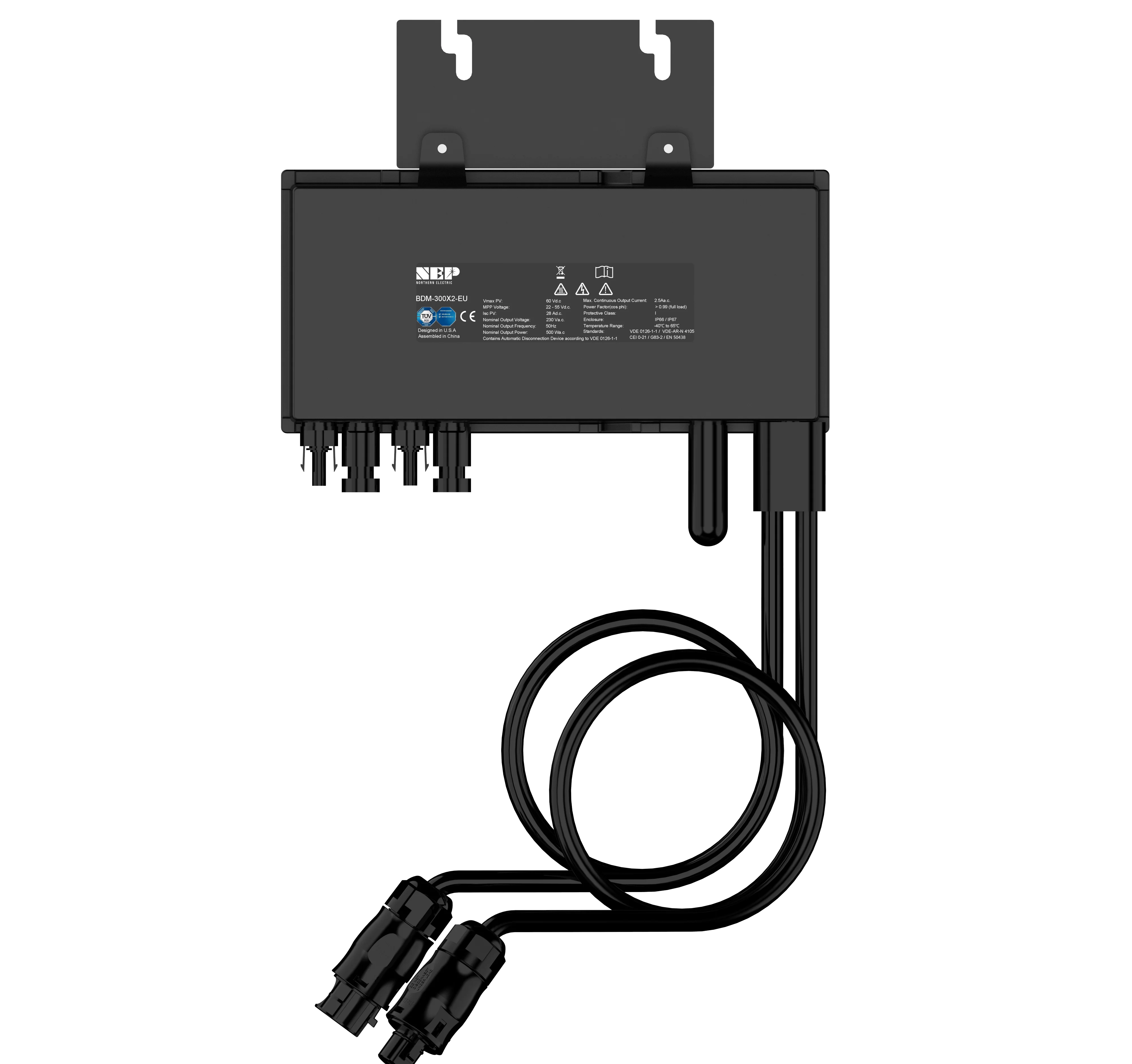 Dual-phase 600-watt grid-connected system solar micro inverter