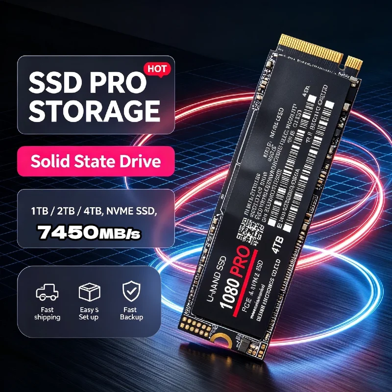 Original M.2 NGFF NVMe PCIe 4.0 SSD High Speed Gaming Internal Drive Upgrade for PS5 Laptop Desktop PC Student Pro Ultra