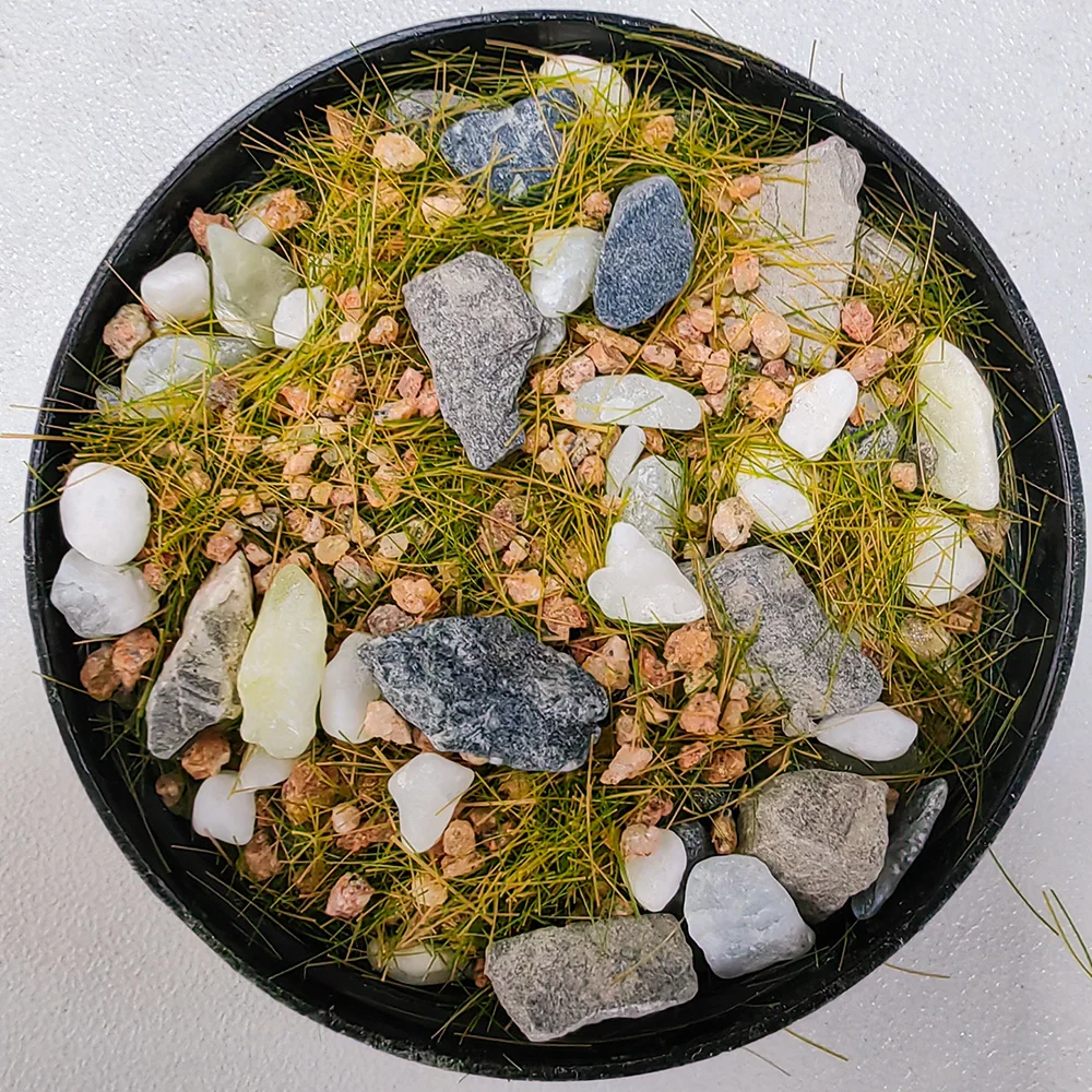 50g/110g Diy Static Grass Terrain Powder Model with Stone Ho N Scale Military Wargame Scene Diorama Garden Decor Model Making