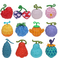 12pcs/set One Piece Devil Fruit Figure Boa Hancock Love-Love Robin Flower-Flower Fish-Fish Fruit·Model: Azure Dragon Model Toys