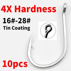 For Big Fish Barbed Fishing Hooks High Carbon Steel Carp Single Circle Offset Fishhooks Sea Tools Equipment Accessories Tackle