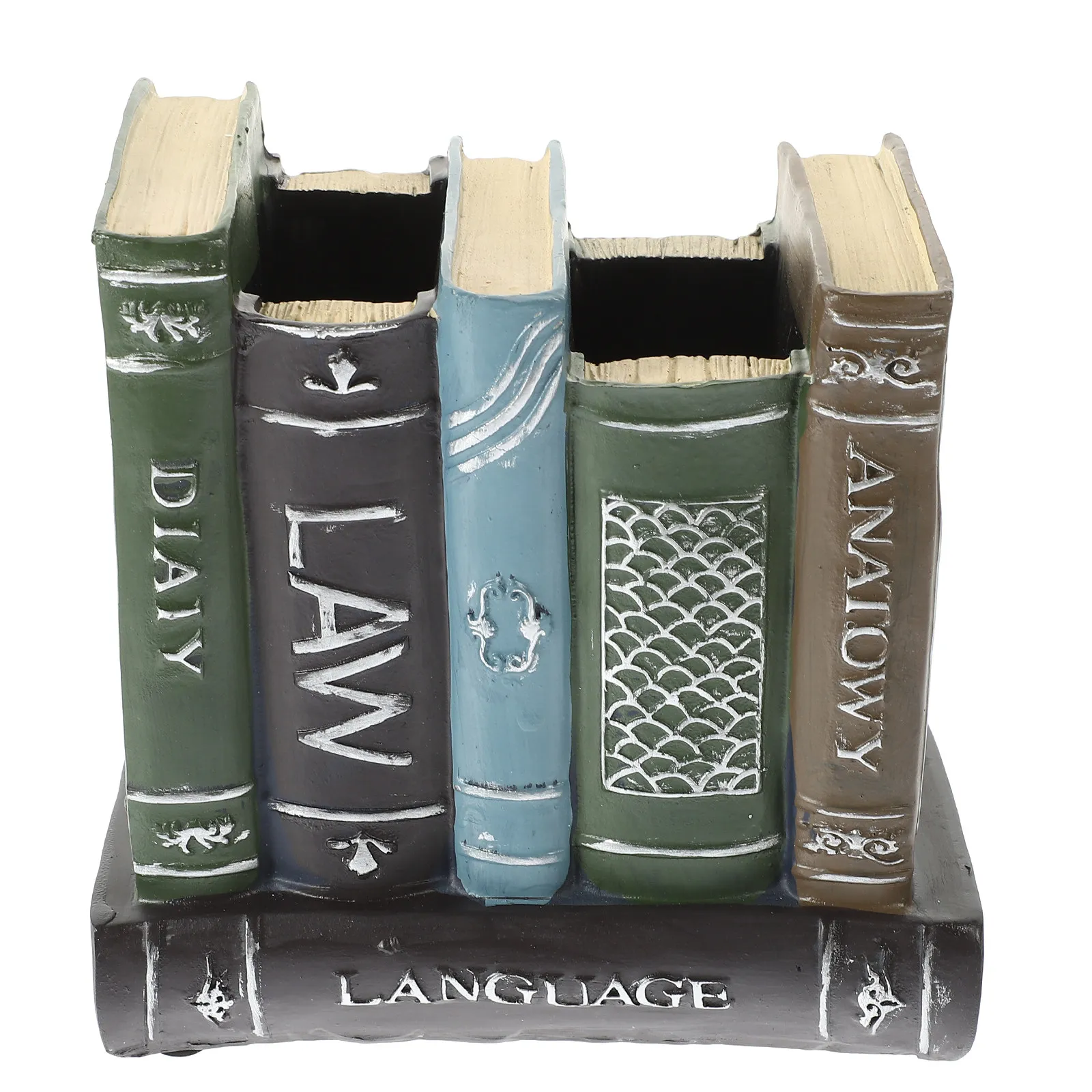 pen-holder-resin-desktop-book-shape-organizer-multifunctional-pencil-cup-stationery-container-suitable-for-home-office