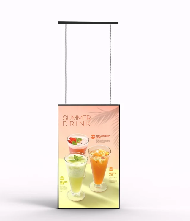 

Indoor Window Hanging High Brightness Lcd Digital Signage 4000nits With Wifi And CMS
