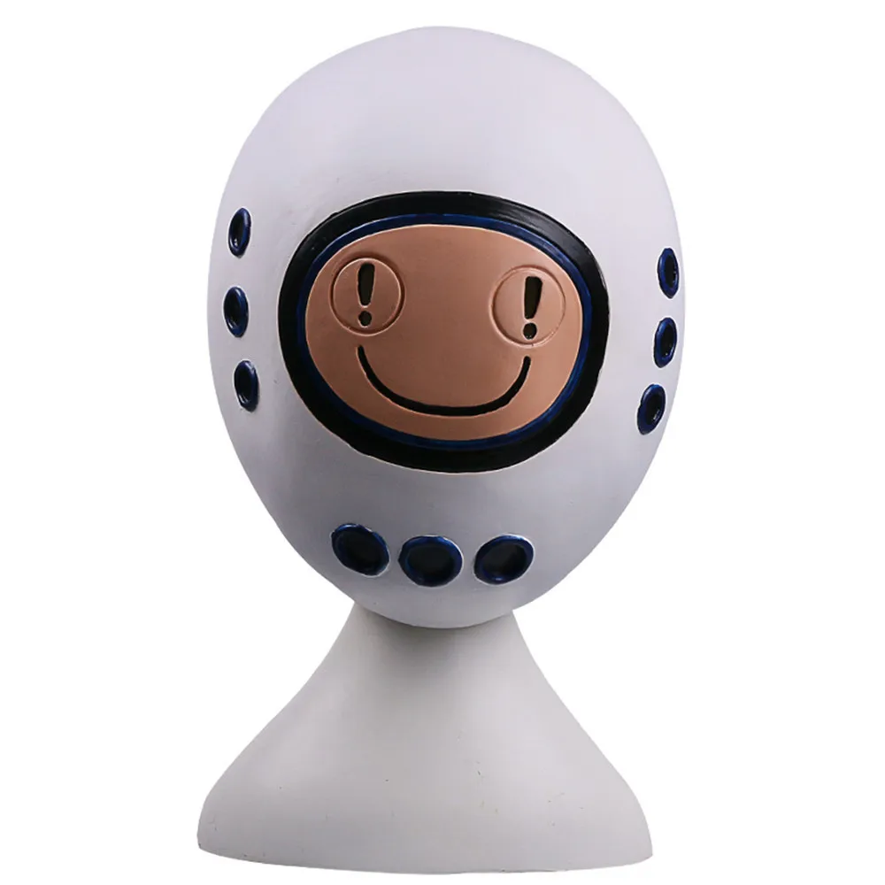 Cute Robot Mask for Film and Television, White Headgear, Surrounding Props, Halloween Party Props