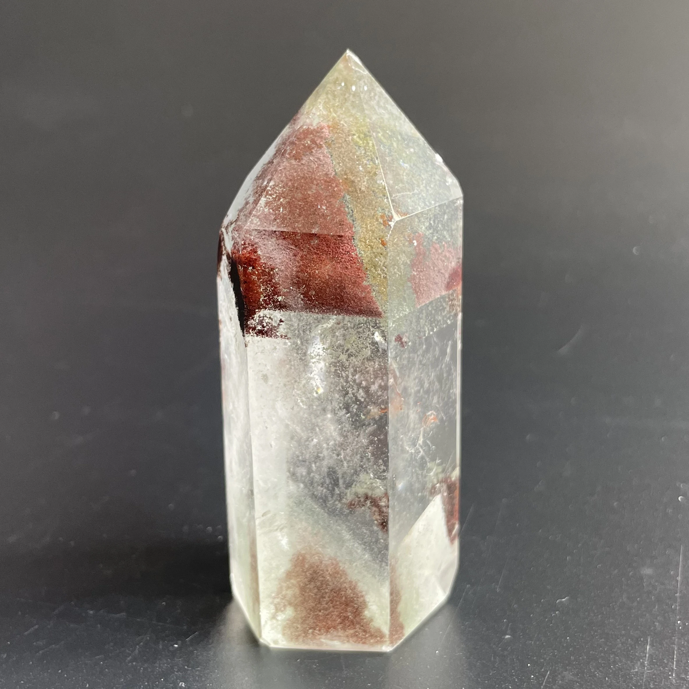 

189g Natural Stone Crystal Tower Green Phantom Wand Point Decor Polished Obelisk Healing Gift Reiki Feng Shui B96