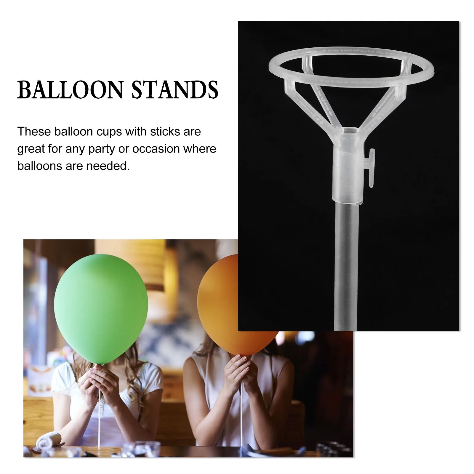 

50pcs Balloon Sticks With Cups Support Holder For Birthday Wedding Party Balloon Stand Stick Desktop Support Rod