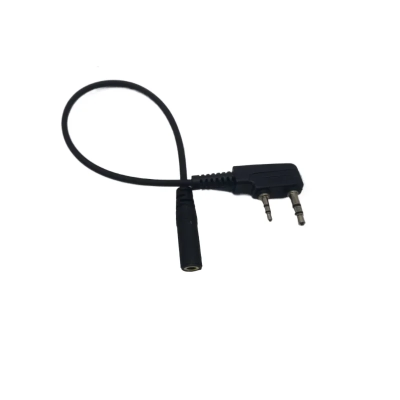 2-контактный разъем на 3,5 мм, женский аудиоадаптер, кабель для передачи наушников для Baofeng UV-5R UV-K5 K6 Kenwood TYT, рация, гарнитура
