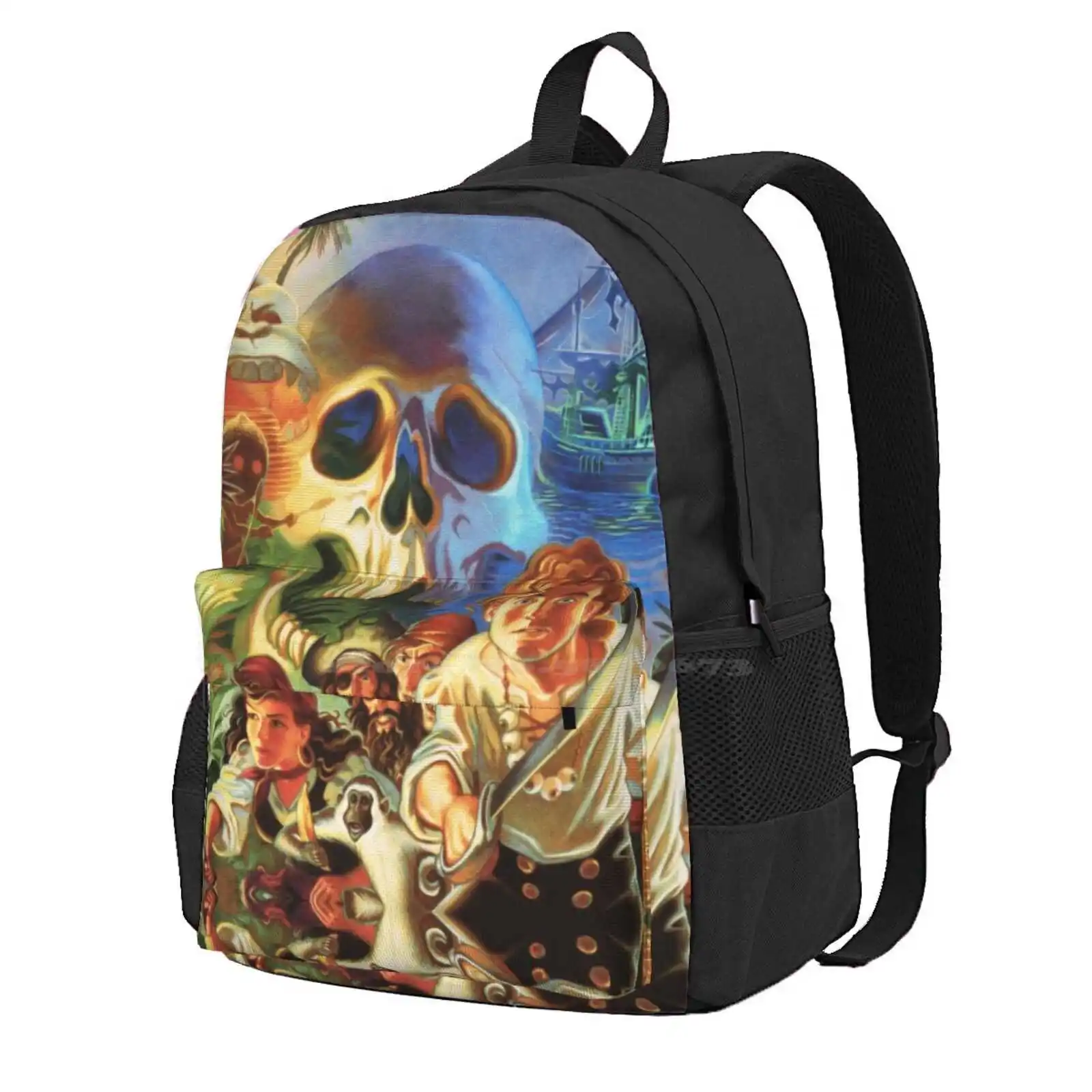 The Secret Of Monkey Island 1 (High Contrast) Hot Sale Schoolbag Backpack Fashion Bags Secret Of Monkey Island Pixel Retro