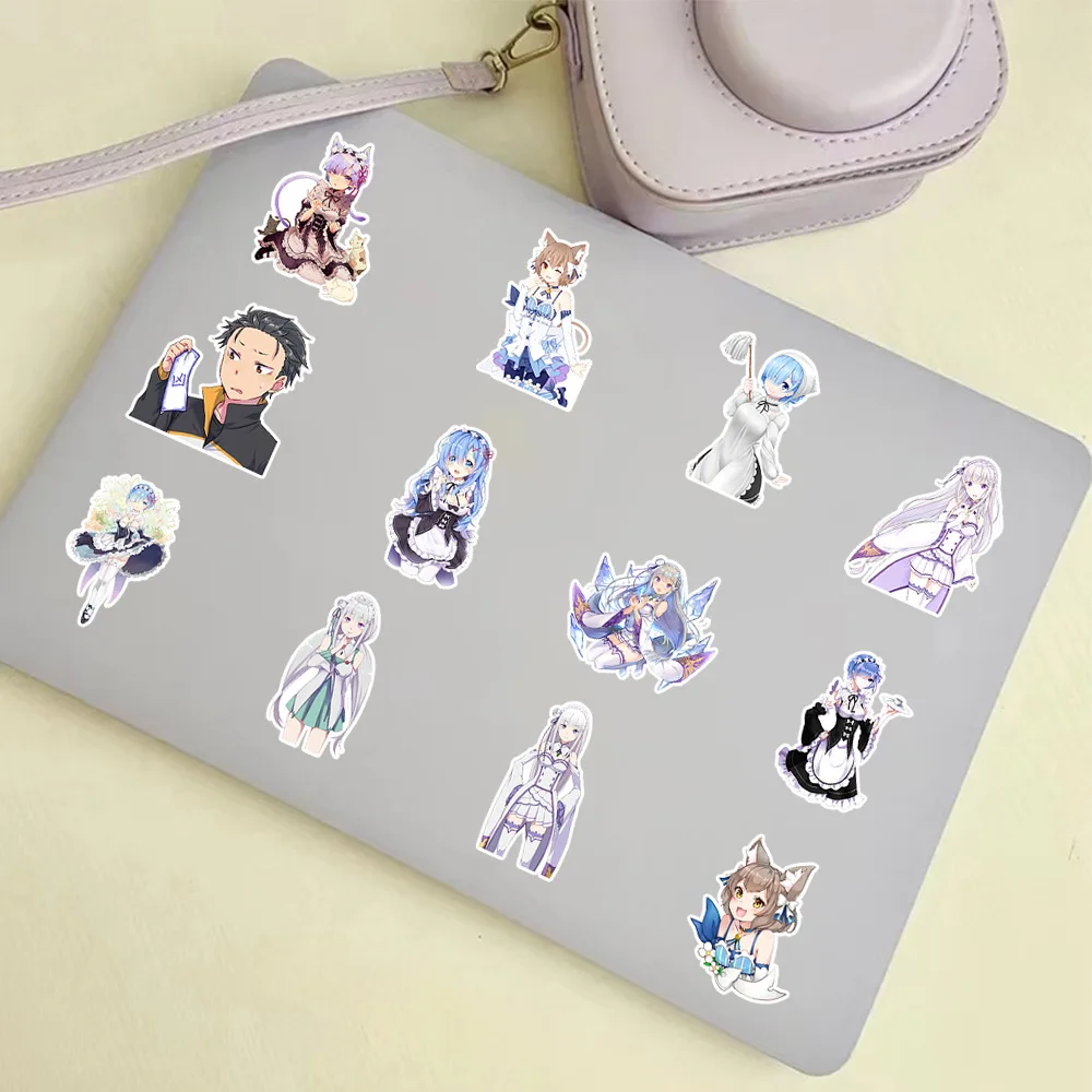 50pcs RE: ZERO - Starting Life in Another World Cartoon Graffiti Sticker DIY Suitcase Skateboard Notebook Waterproof Sticker