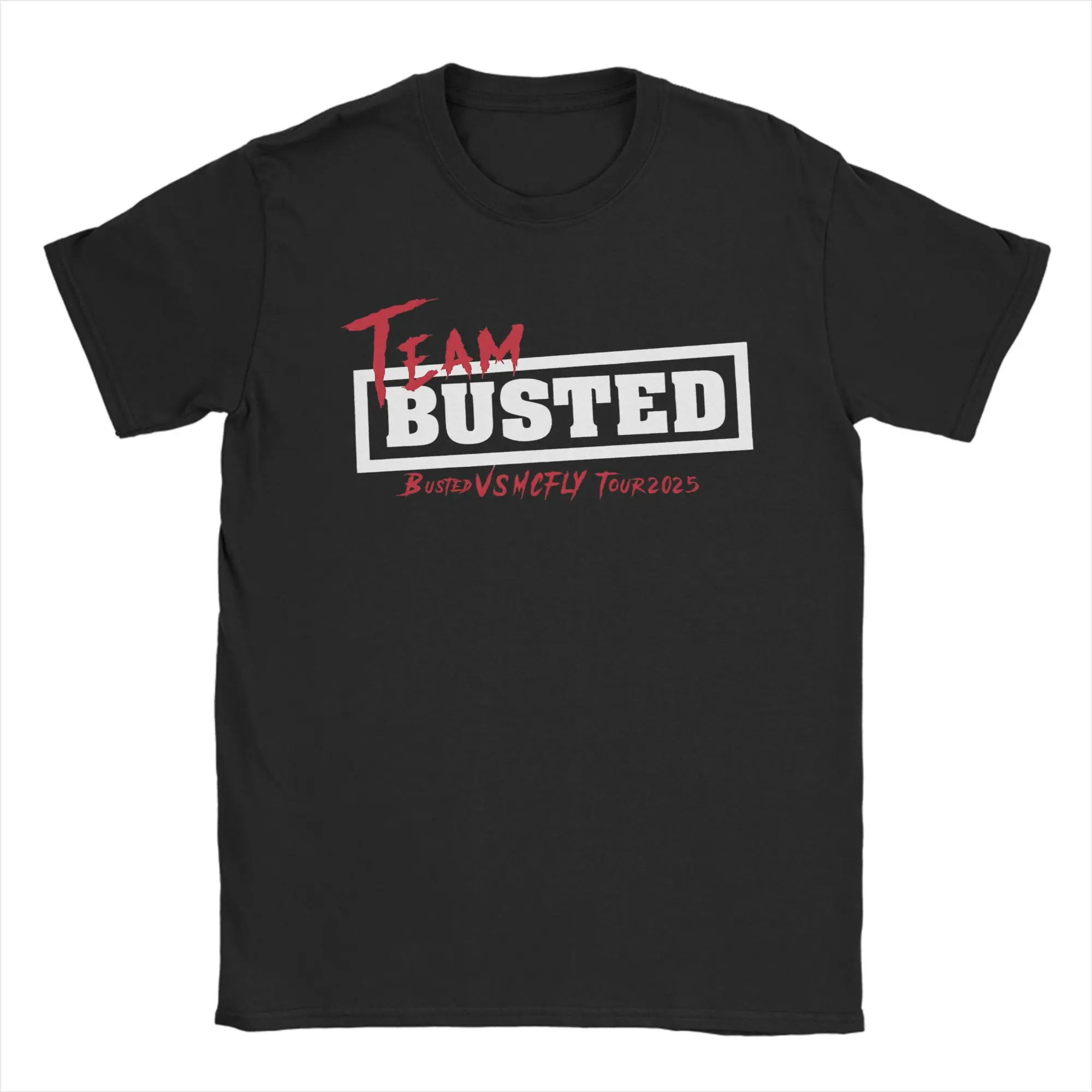 Men Busted Retro Music McFly Concert Tour 2025 T Shirts Pop Rock Cotton Tops Casual Short Sleeve Crewneck Tees Original T-Shirts