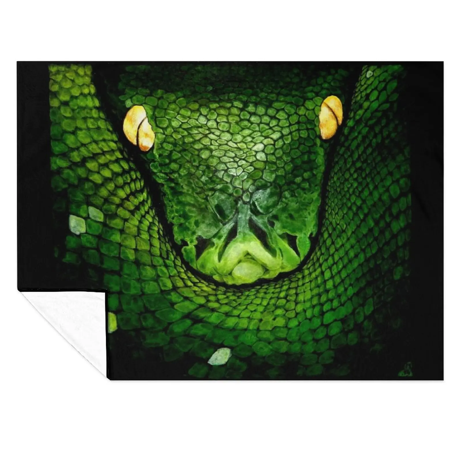 

Green Tree Python (Morelia viridis) Throw Blanket Extra Large Throw Stuffeds Moving Blankets