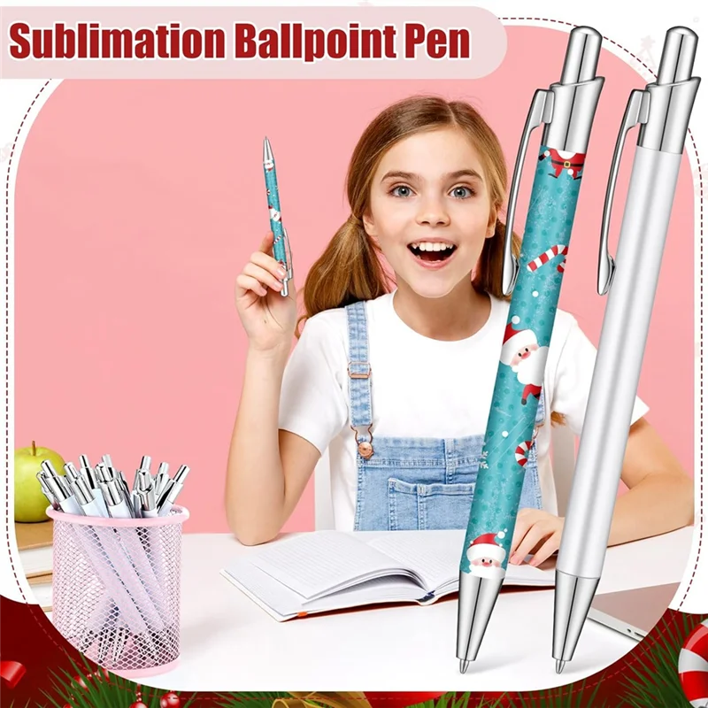 

CS-30Pcs Sublimation Pen Sublimation Ballpoint Pens With Shrink Wrap School Supplies For Office